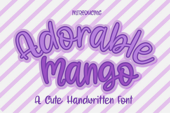 Adorable Mango: A Whimsical Script Font Review