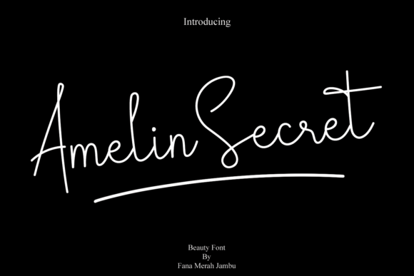 Amelin Secret: A Delicate Script Font for Crafters