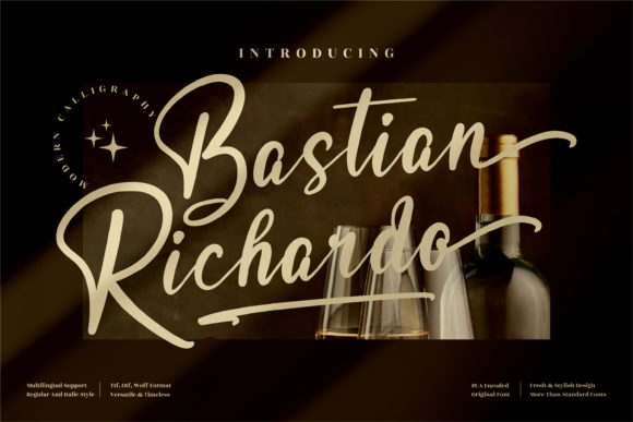 Bastian Richardo: A Luxury Script Font for Editorial Design