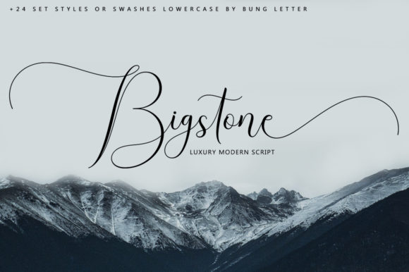 Bigstone: A Romantic Script Font for Editorial Design