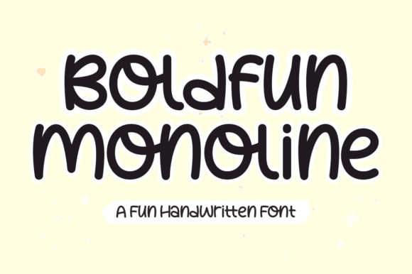 Boldfun Monoline: A Sweet Handwritten Font for Makers