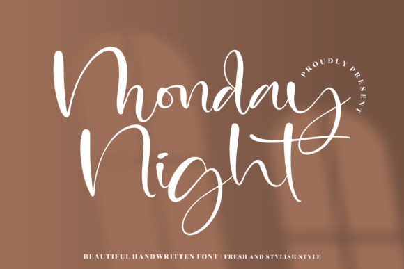 Monday Night: A Romantic Script Font for Crafters