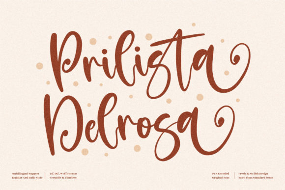 Prilista Delrosa: A Playful Script Font for Makers