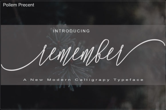 Remember: A Calligraphic Script Font for Editorial Design