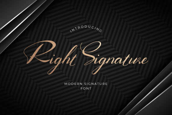 Right Signature: A Premium Script Font for Elegant Branding