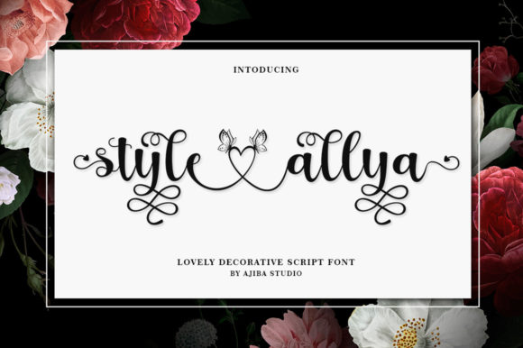 Style Allya: A Romantic Script Typeface for Editorial Design