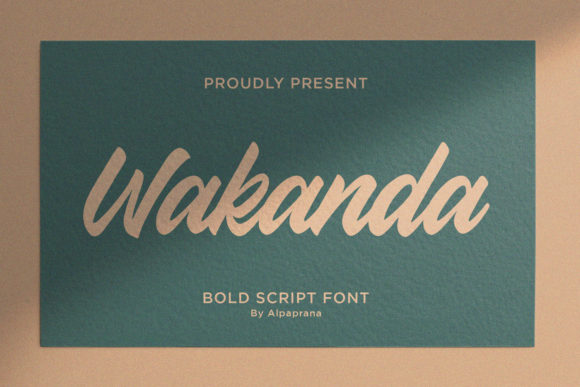 Wakanda: A Bold Script Font for Marketers