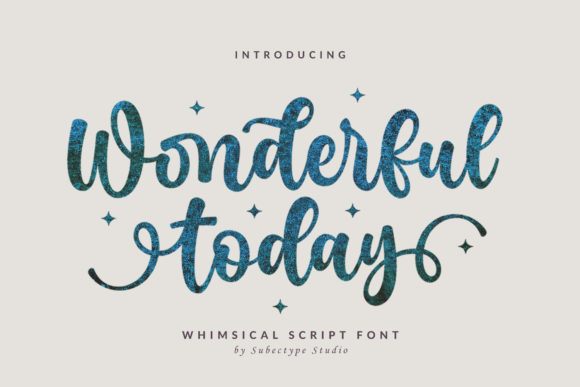 Wonderful Today: A Delicate Script Font for Crafters